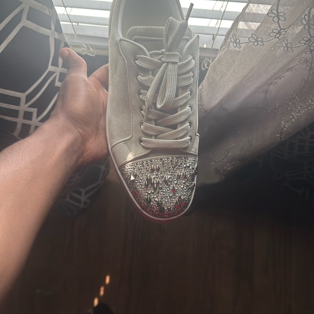 Men’s Silver Embellished Sneakers